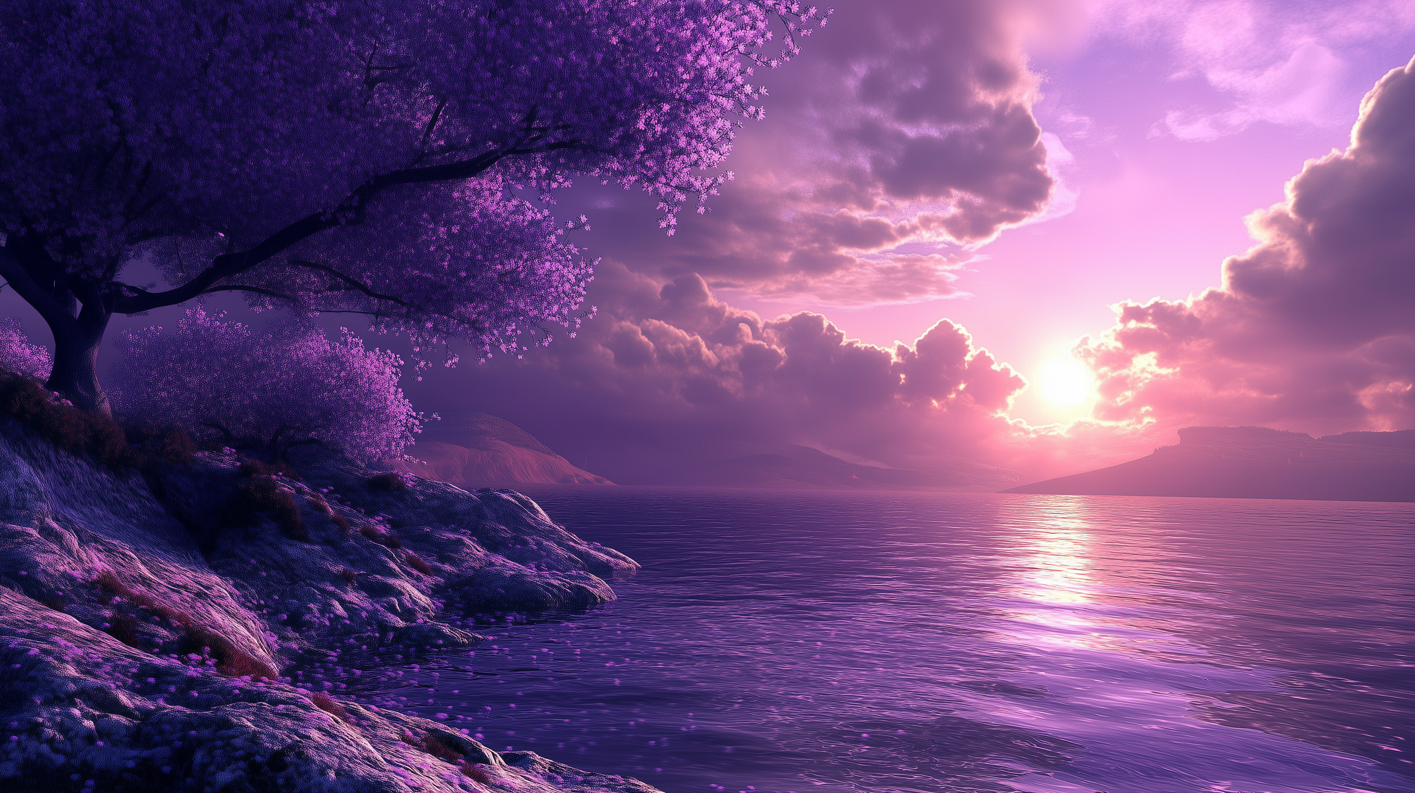 Wallpaper Purple Sky